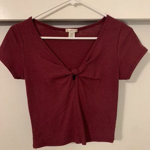 Knotted Burgundy Top
